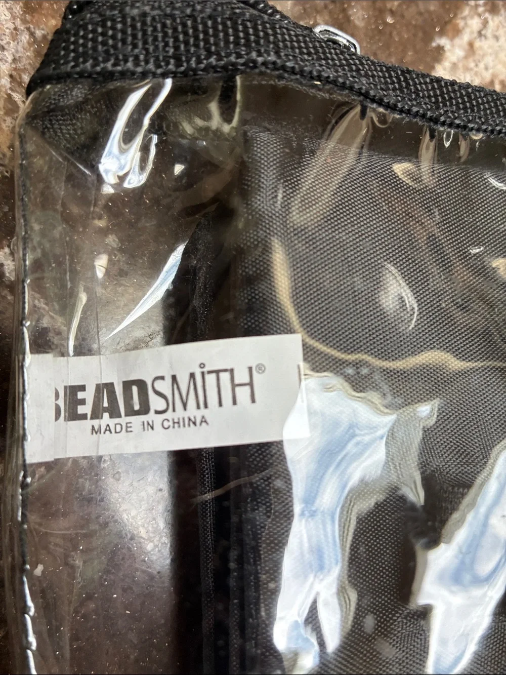 Bead Smith Black Storage Organizer with Elastic Loop Straps